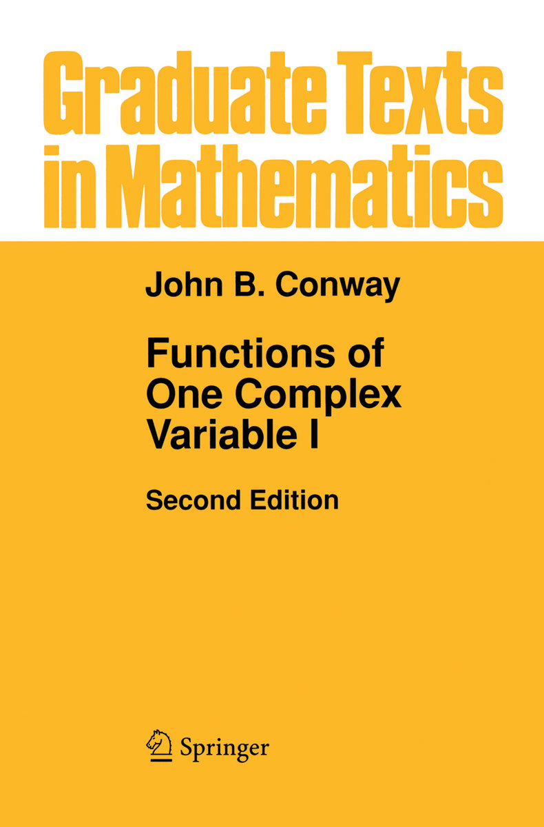 Functions of One Complex Variable I