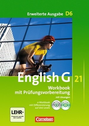 English G 21, Erweiterte Ausgabe D, Band 6: 10. Schuljahr, Workbook mit e-Workbook und CD-Extra - Lehrkräftefassung