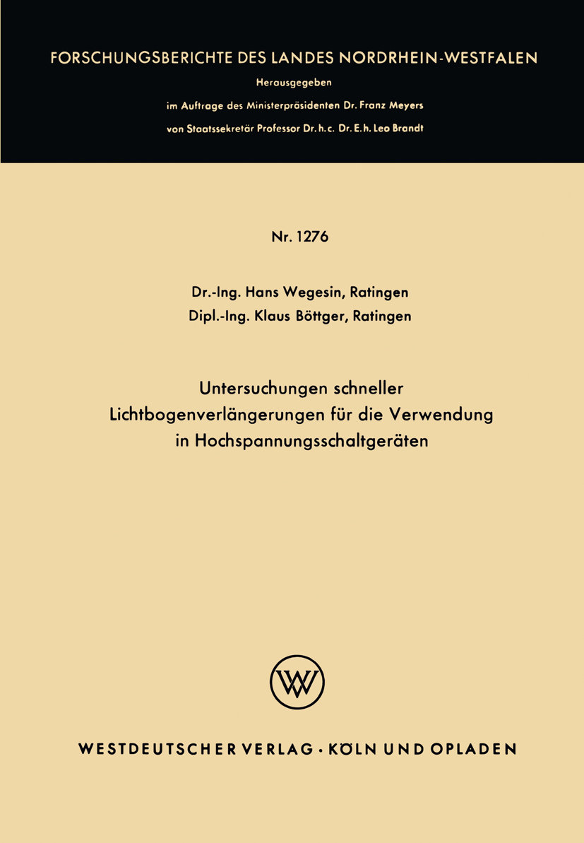 Untersuchungen schneller Lichtbogenverlängerungen für die Verwendung in Hochspannungsschaltgeräten