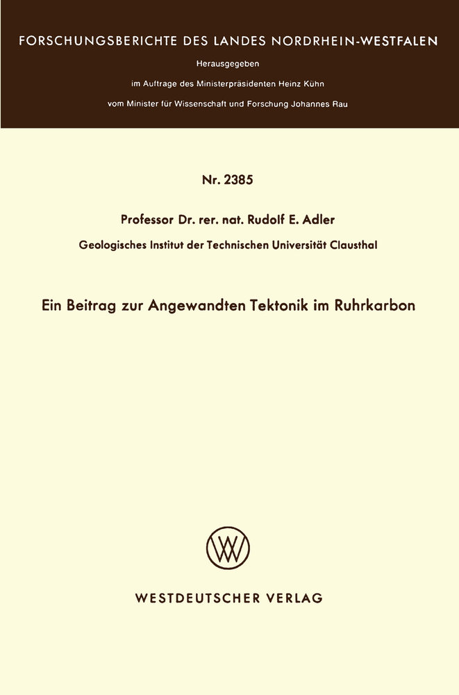 Ein Beitrag zur Angewandten Tektonik im Ruhrkarbon